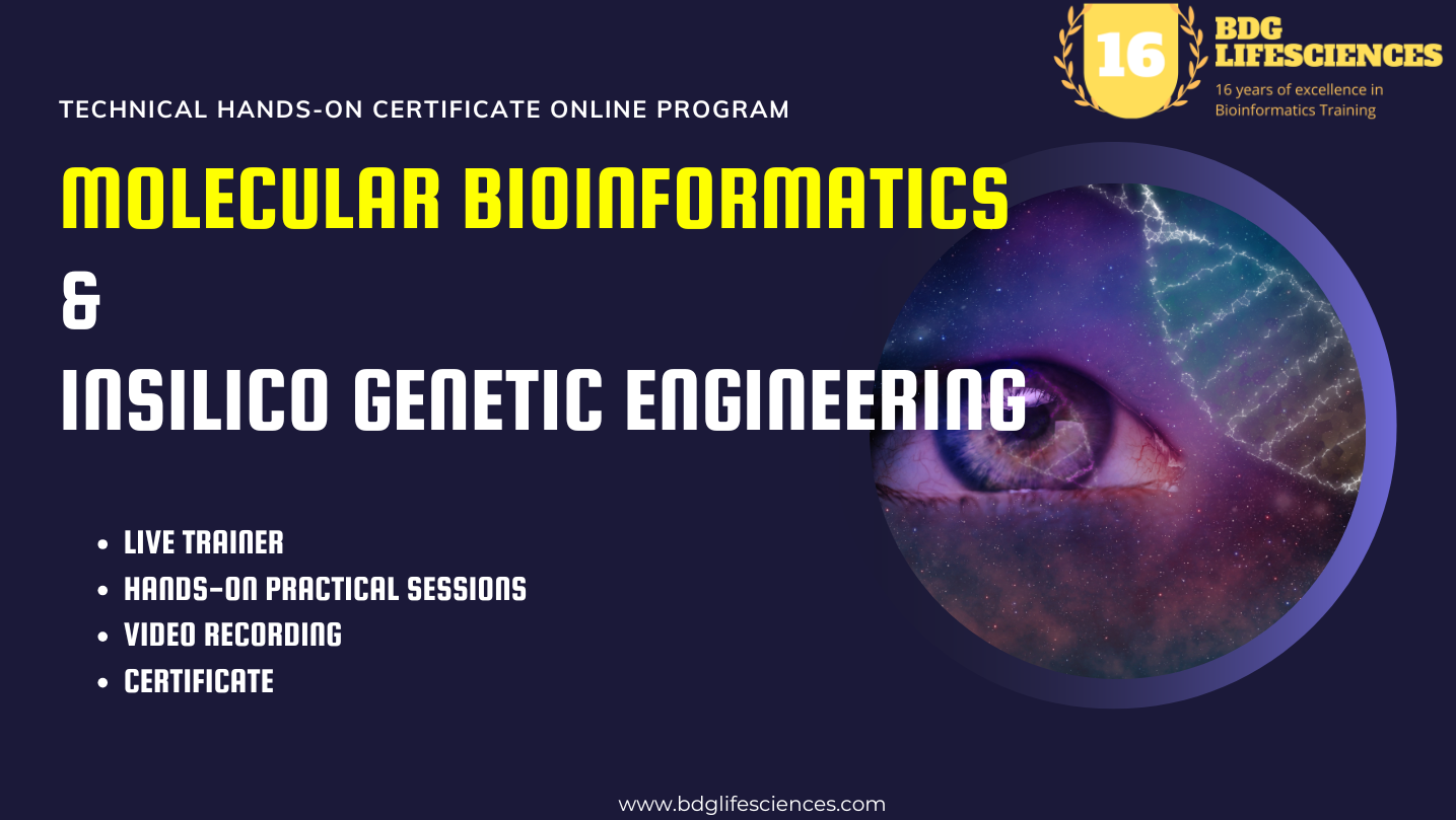 Molecular Bioinformatics & Insilico Genetic Engineering Certificate Workshop